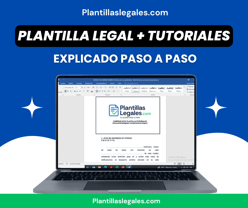 Plantilla de recurso de queja de amparo indirecto