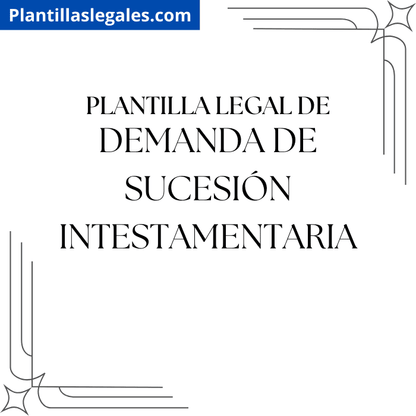 Plantilla de demanda de sucesión intestamentaria