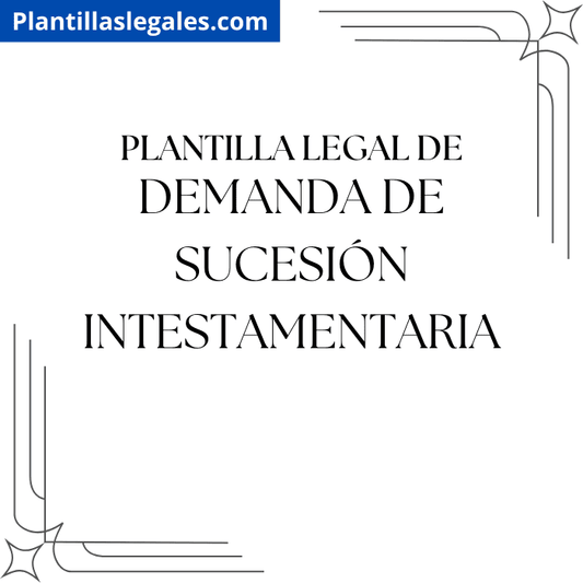 Plantilla de demanda de sucesión intestamentaria