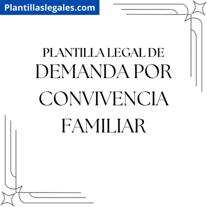 Plantilla de demanda por convivencia familiar