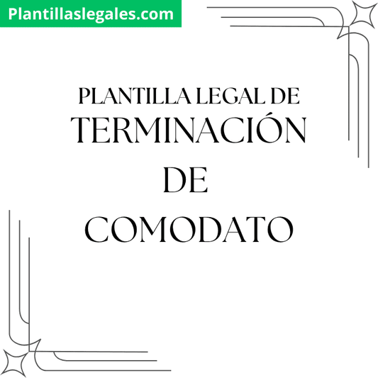 Plantilla de terminación de comodato