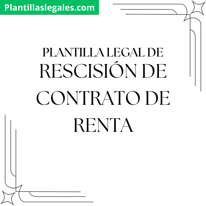 Plantilla de rescisión de contrato de renta