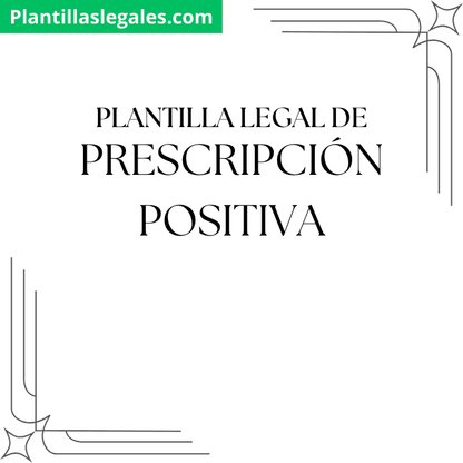 Plantilla de prescripción positiva (adquisitiva)