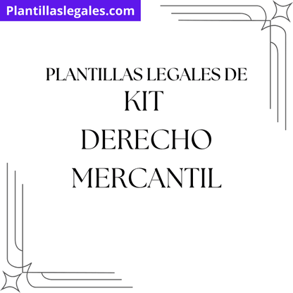 kit de 2 plantillas legales de derecho mercantil