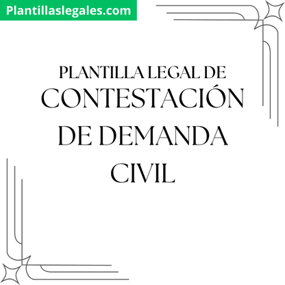Plantilla de contestación de demanda civil