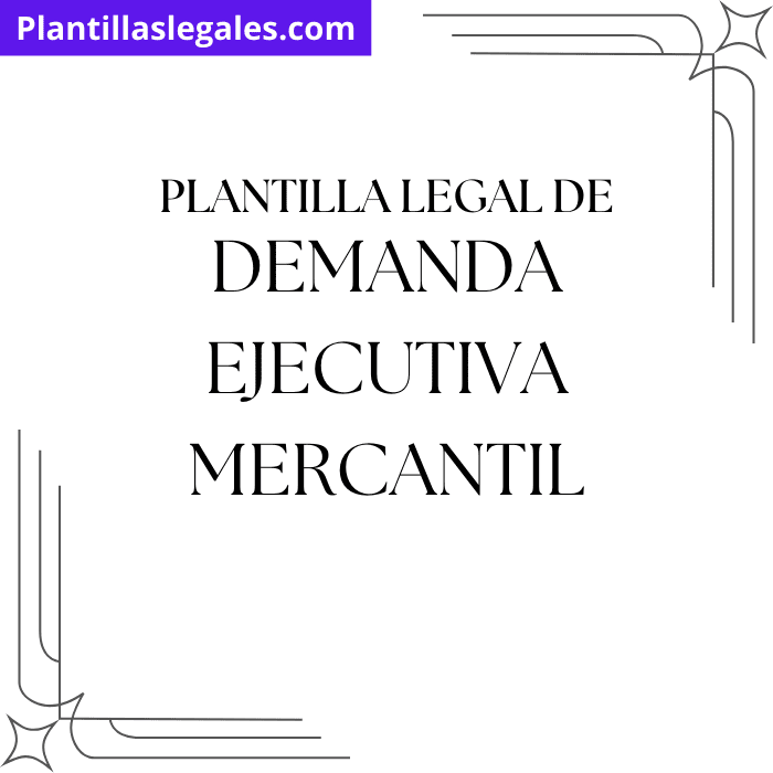 Plantilla de demanda ejecutiva mercantil (págare)