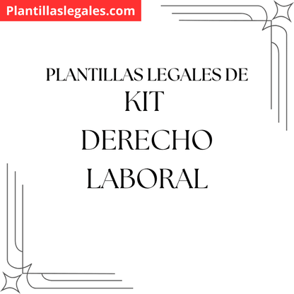 kit de 2 plantillas legales de derecho laboral