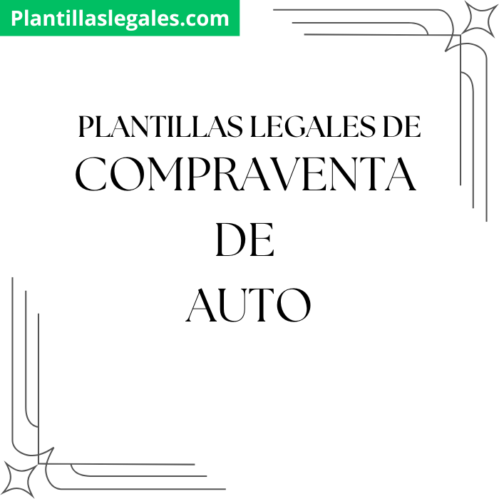 Plantilla de contrato compraventa de auto