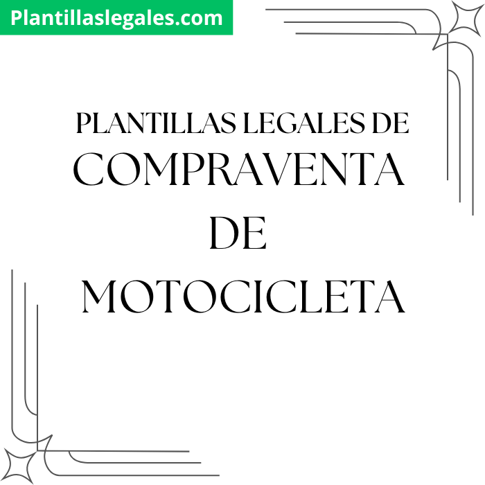 Plantilla de contrato compraventa de motocicleta