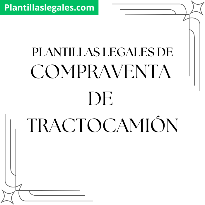 Plantilla de contrato de compraventa de tractocamión