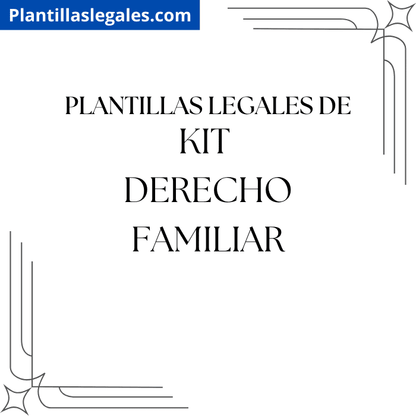 kit de 11 plantillas legales de derecho familiar