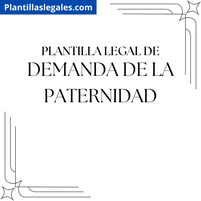 Plantilla de demanda de la paternidad