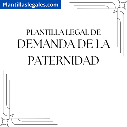 Plantilla de demanda de la paternidad