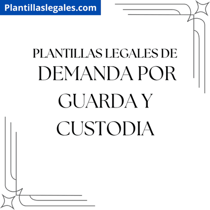 Plantilla de demanda por guarda y custodia