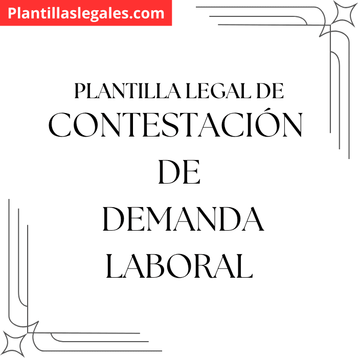 Plantilla de contestación de demanda laboral