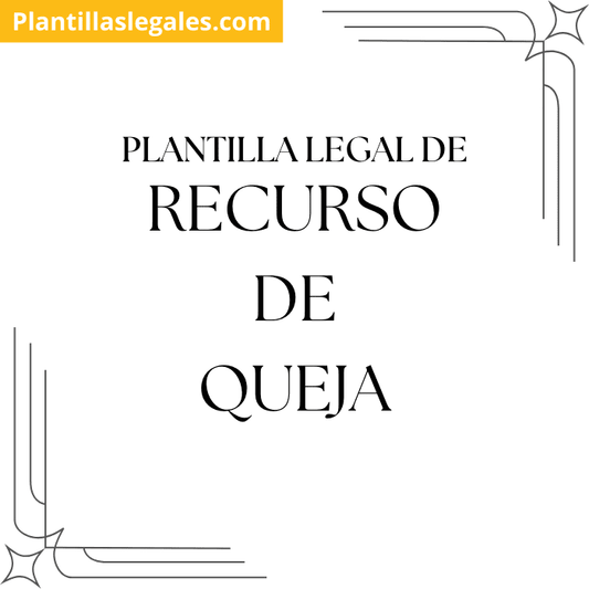 Plantilla de recurso de queja de amparo indirecto