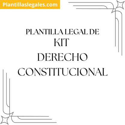 kit de 5 plantillas legales de derecho constitucional